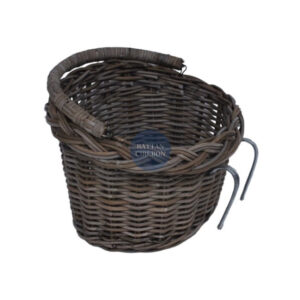Rattan basket for bicycle